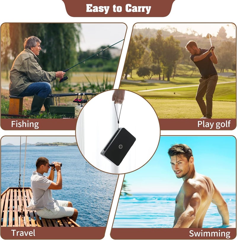 PLAYWITH Travel Cigar Humidor Box Case Double layer design with Cigar Accessories Hygrometer&Spanish Cedar &Humidifier &Cigar Cutter & Stand &Cigar Punch CutterHold 8-10 Count - Waterproof Case, Crushproof, Airtight Seal Portable Separate storage space for accessories - Image 3